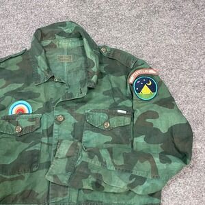 MOTHER The Loose Veteran Camouflage Utility Jacket Shacket Women Size S Military